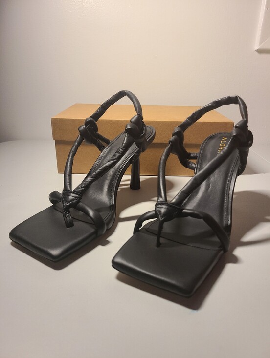ALOHAS Shoes - Alohas - Sheila Black High Heel Sandals Womens Size 8.5 (39)